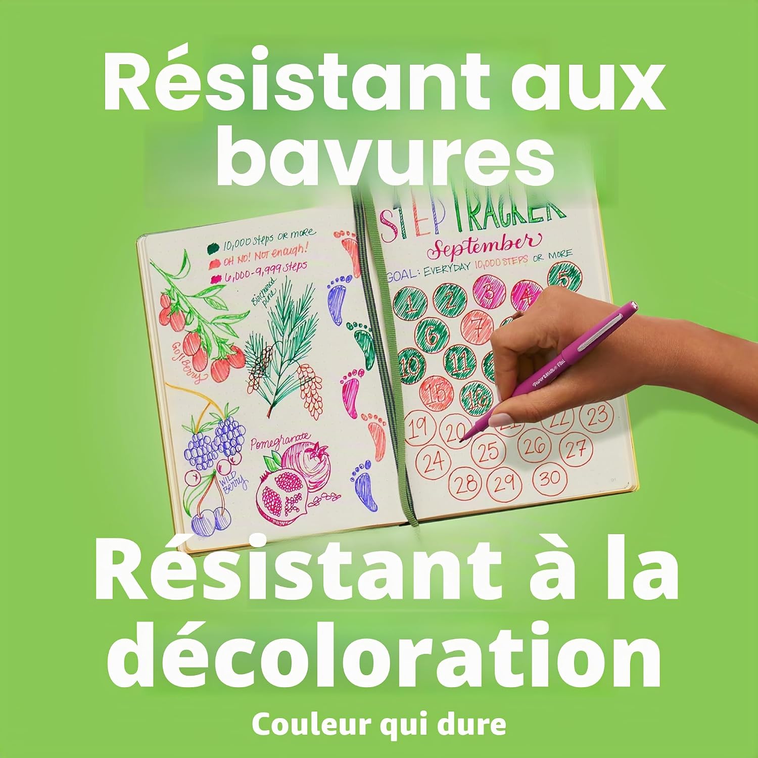 Paper Mate Flair Stylos feutres | Feutres de coloriage sans fuite à pointe moyenne (0,7 mm - Mise en situation et utilisation