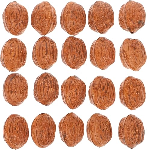 20 piezas de nogal artificial de simulación de nogal modelos de mercado de alimentos modelo de fotos decoración de mesa de comedor para el hogar