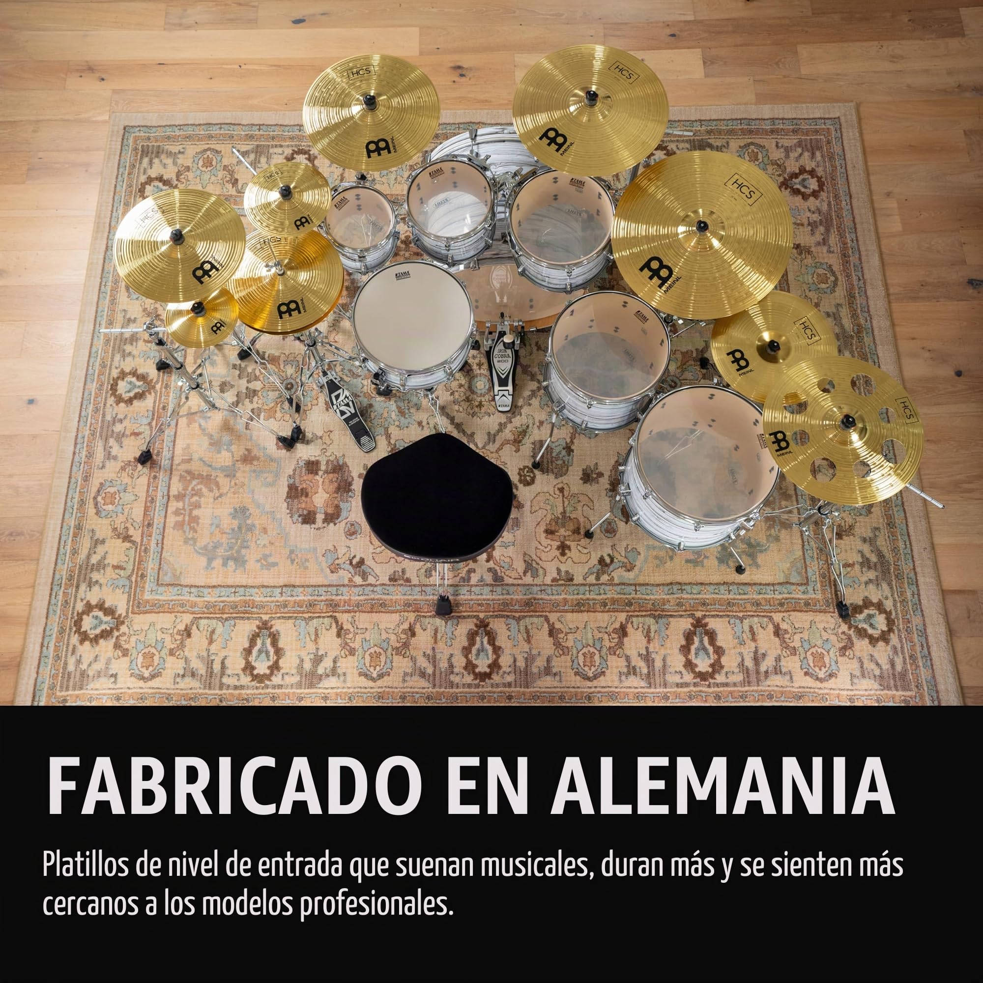 Meinl Cymbals HCS Plato Trash Stack de 12 pulgadas (30,48cm) Platillos de Batería – Latón, Acabado Tradicional (HCS12TRS)