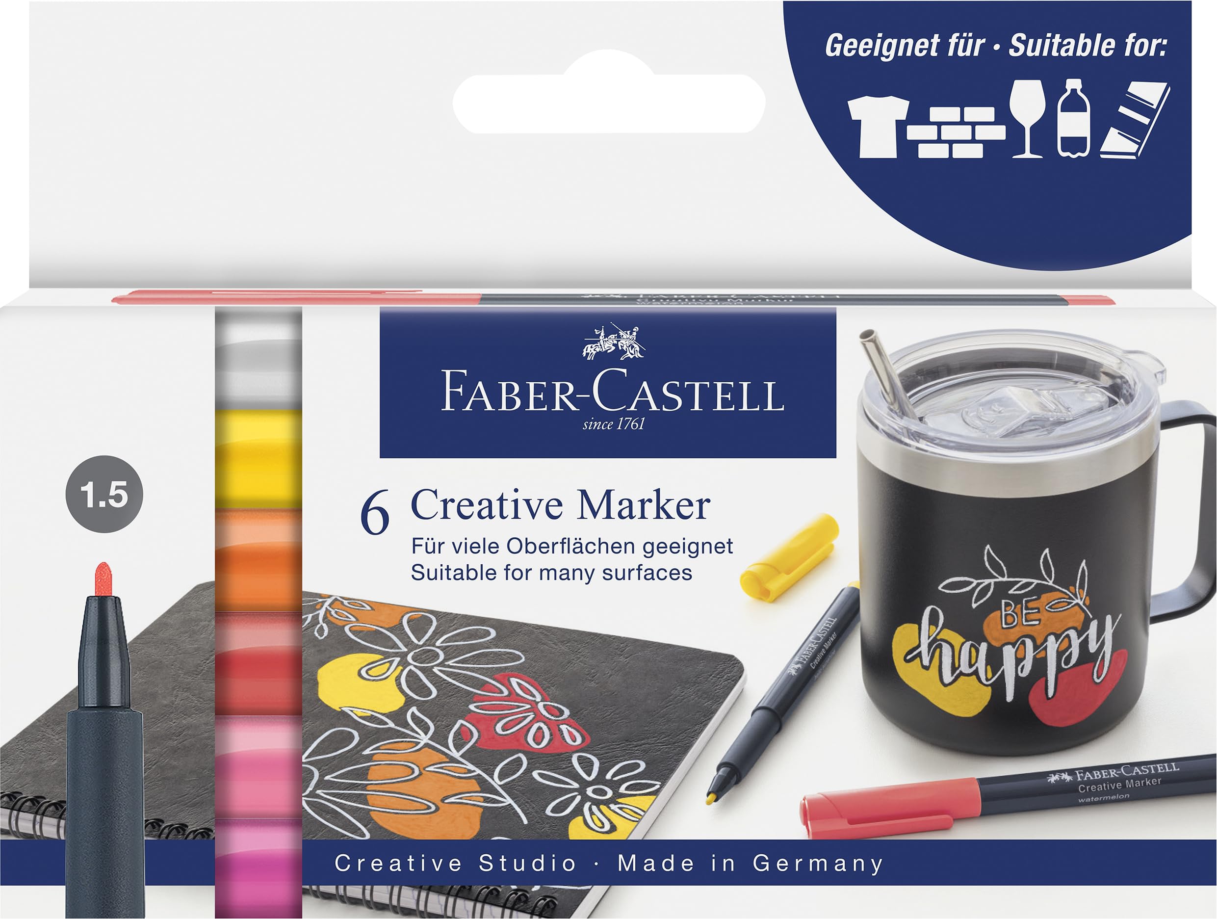 Faber-Castell Creative Studio Watercolours In Pans, Multicoloured, Set Of 24, For Art, Craft, Drawing, Sketching, Home, School, University, Colouring