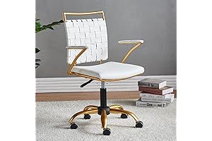 Luxmod Vanity Chair - Ergonomic Mid Back Office Computer Chair with Arms
