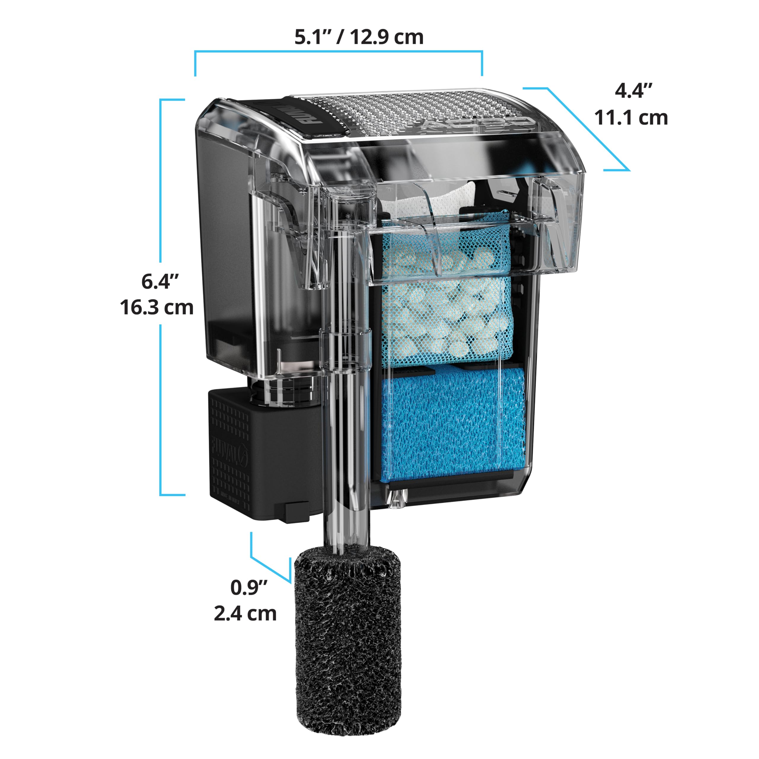 Fluval AquaClear AC20 filtr plecakowy do akwarium, 379 lph