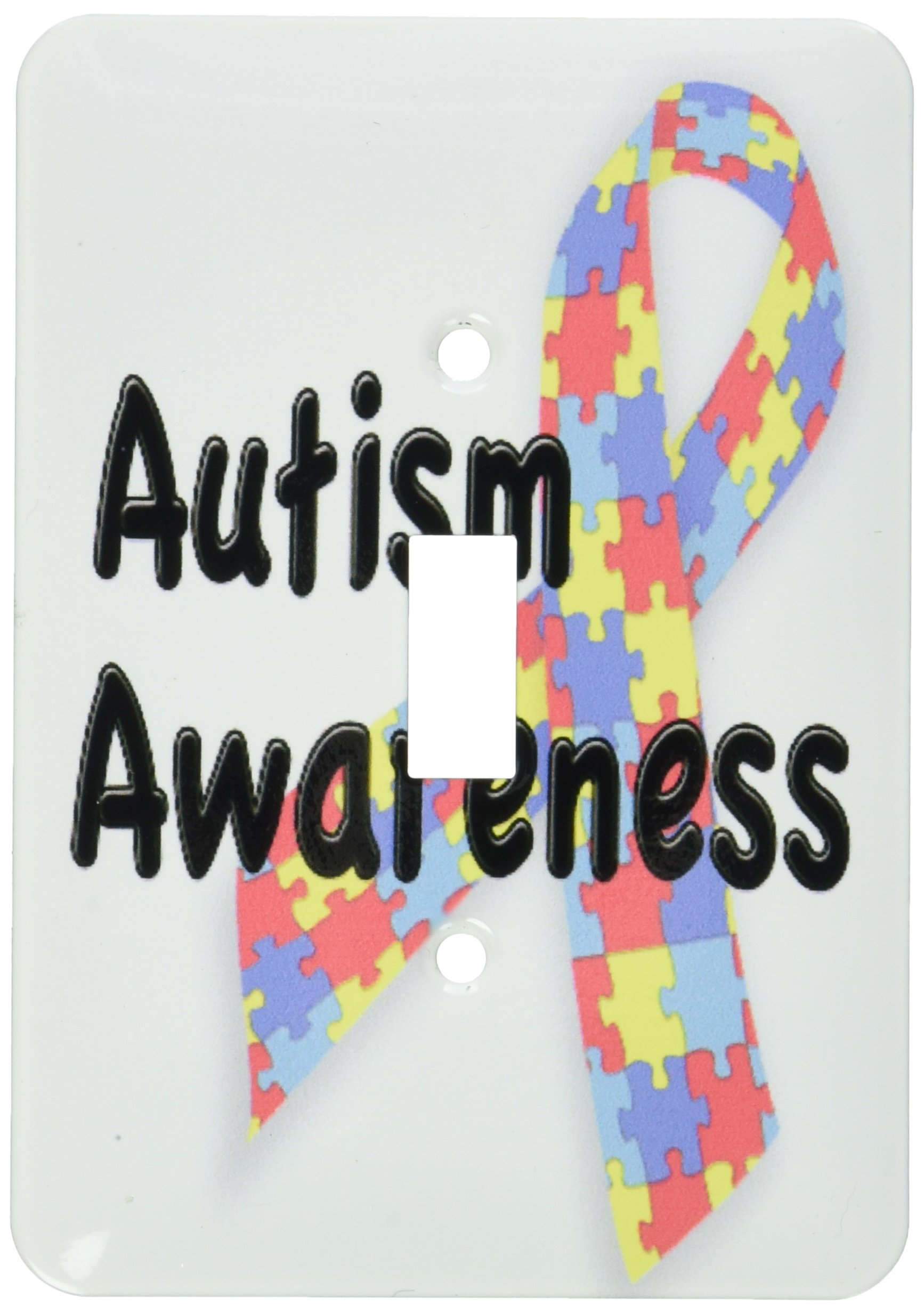 Interrupteur à bascule unique Autism Awareness 3dRose lsp_113704_1 pour un intérieur solidaire