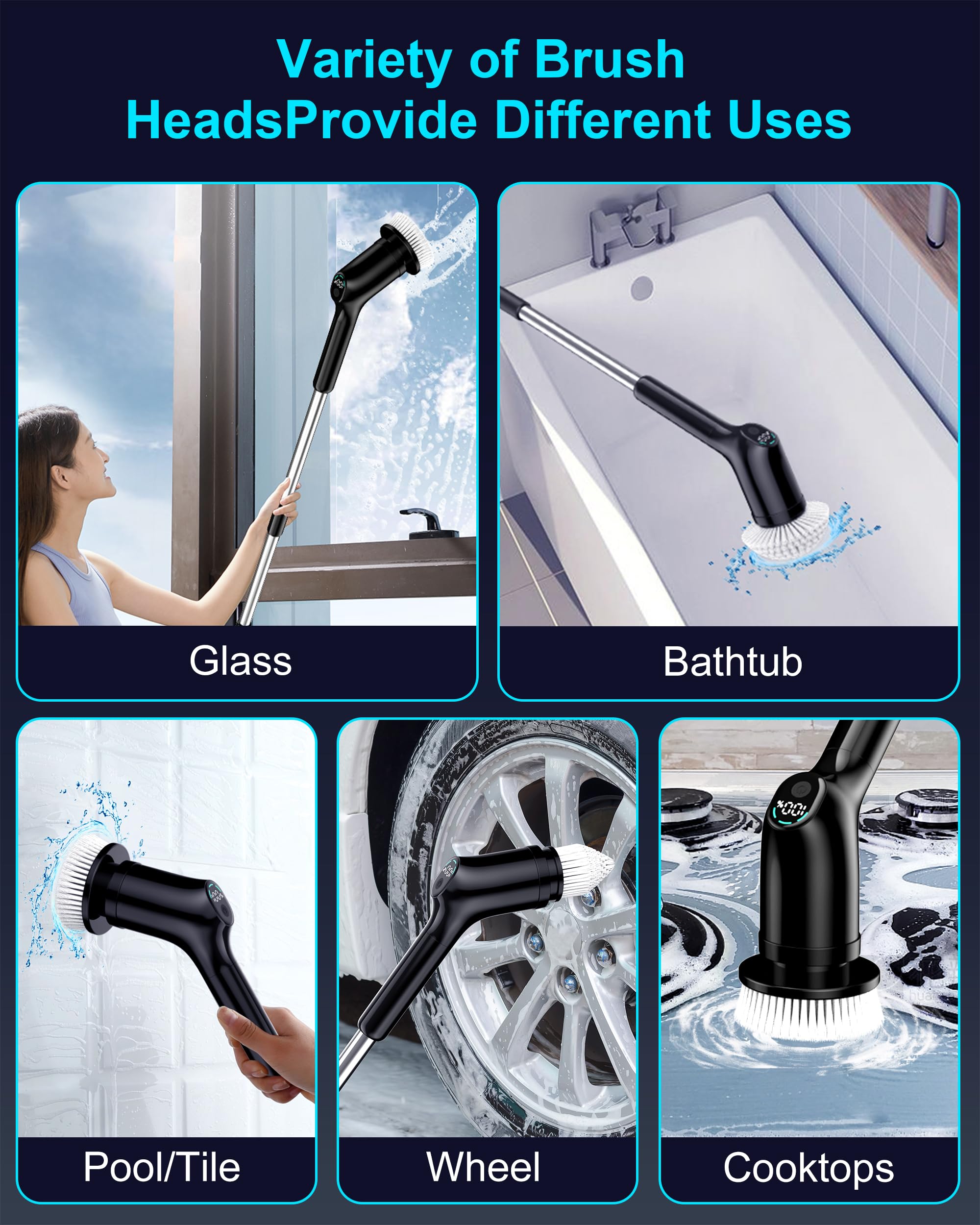 Electric Spin Scrubber - Powerful Bathroom Cleaning -5