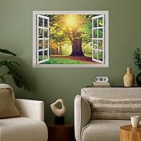 Vista 10 de wall26 Adhesivo mural removible para pared, diseño de pájaros volando sobre la vibrante playa, playa, puesta de sol, naturaleza, desierto