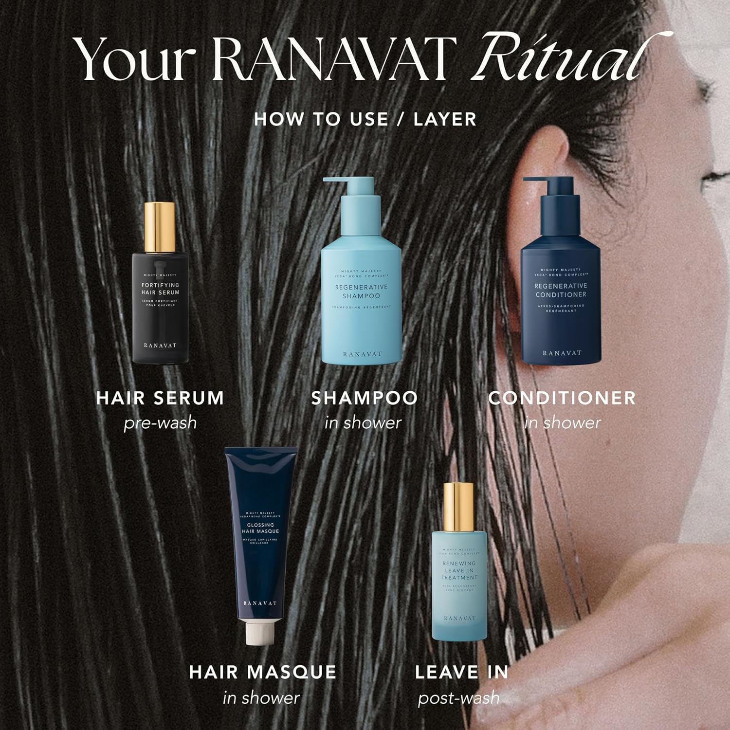 RANAVAT Glossing Hair Mask - Damaged Hair Repair & Conditioning Hair Mask with Hyaluronic Acid + Moringa Seed Oil to Mend Breakage & Split Ends - Vegan & Cruelty-Free Hair Care (5 oz) - Image 9