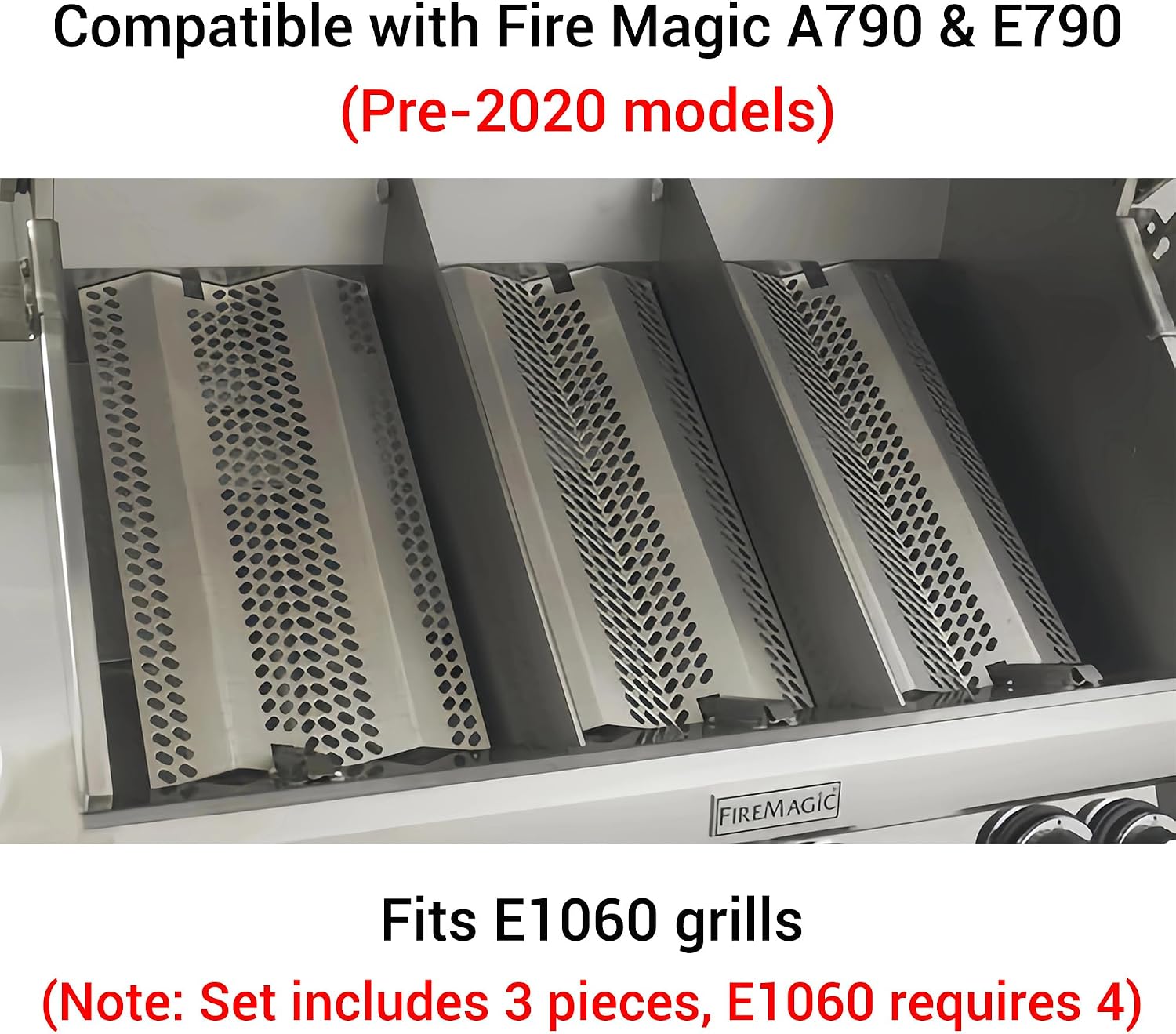 SUONA 3056-S-3 Flavor Grid Heat Plate for Fire Magic Aurora A790 Echelon E790 E1060 Grill Replacement Parts (Models Years Before 2020)