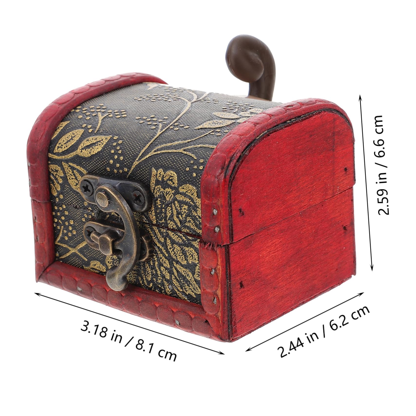 Kisangel 10 Gemstones Pirate Treasure Chest Toy Acrylic Wood Sturdy for Boys and Girls' Treasure Hunt