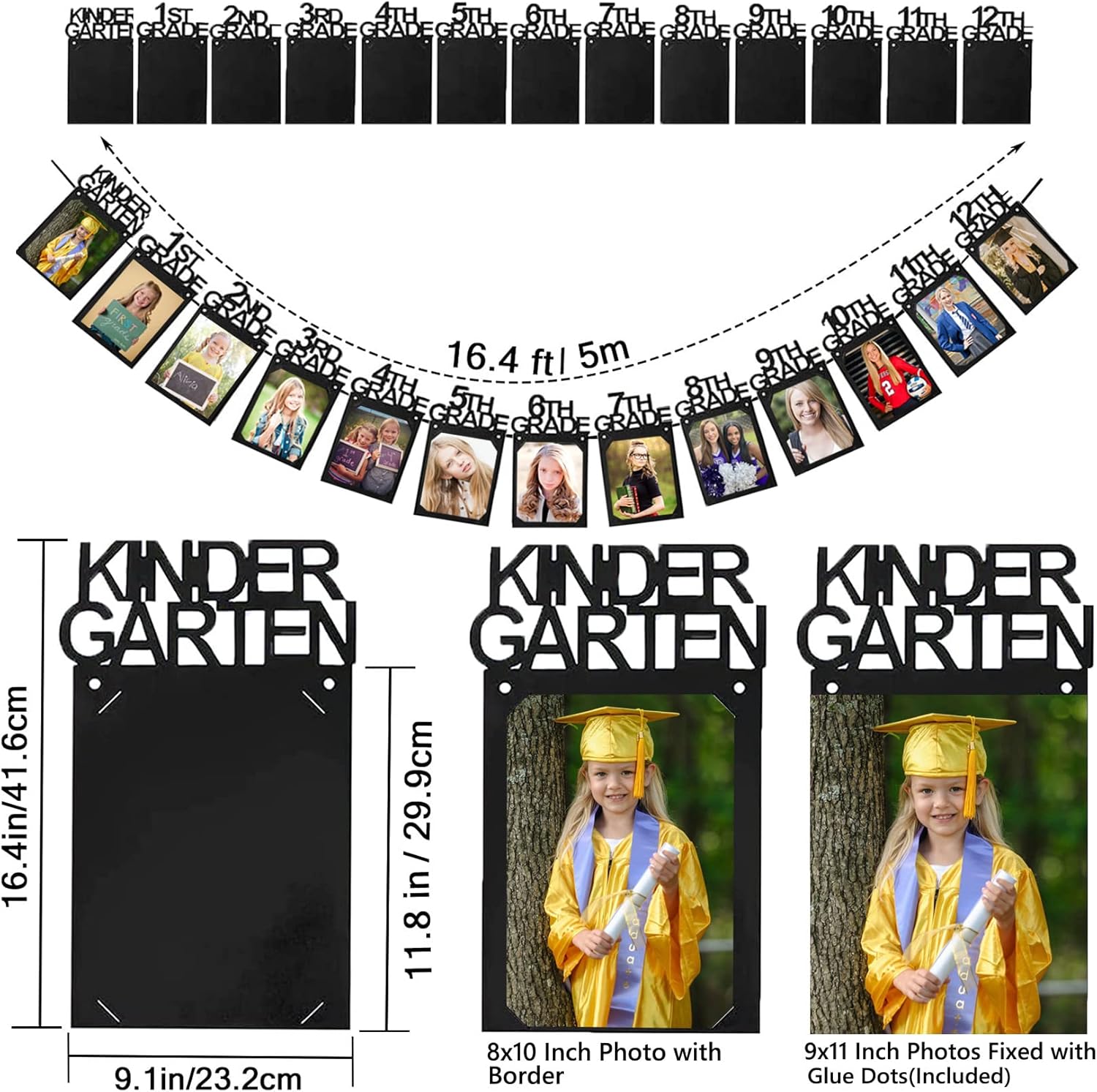 2026 Graduation Photo Banner 8x10 K-12 Graduation Party Photo Display Graduation Party Decorations Personalized Graduation Announcements Banner for High School College Graduation Party Supplies TD112