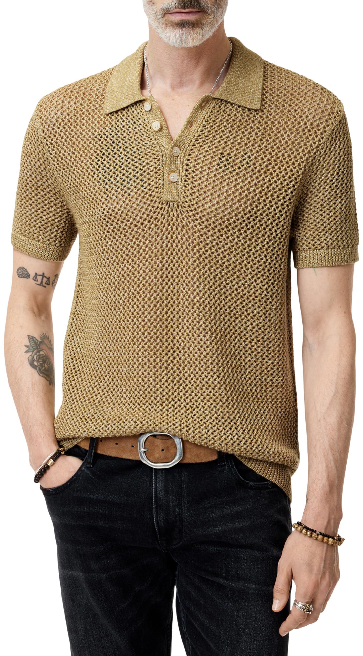 John Varvatos Men's Tapia Polo