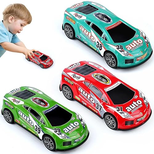 7 inch Friction Power Car Toys Set, Push and Go