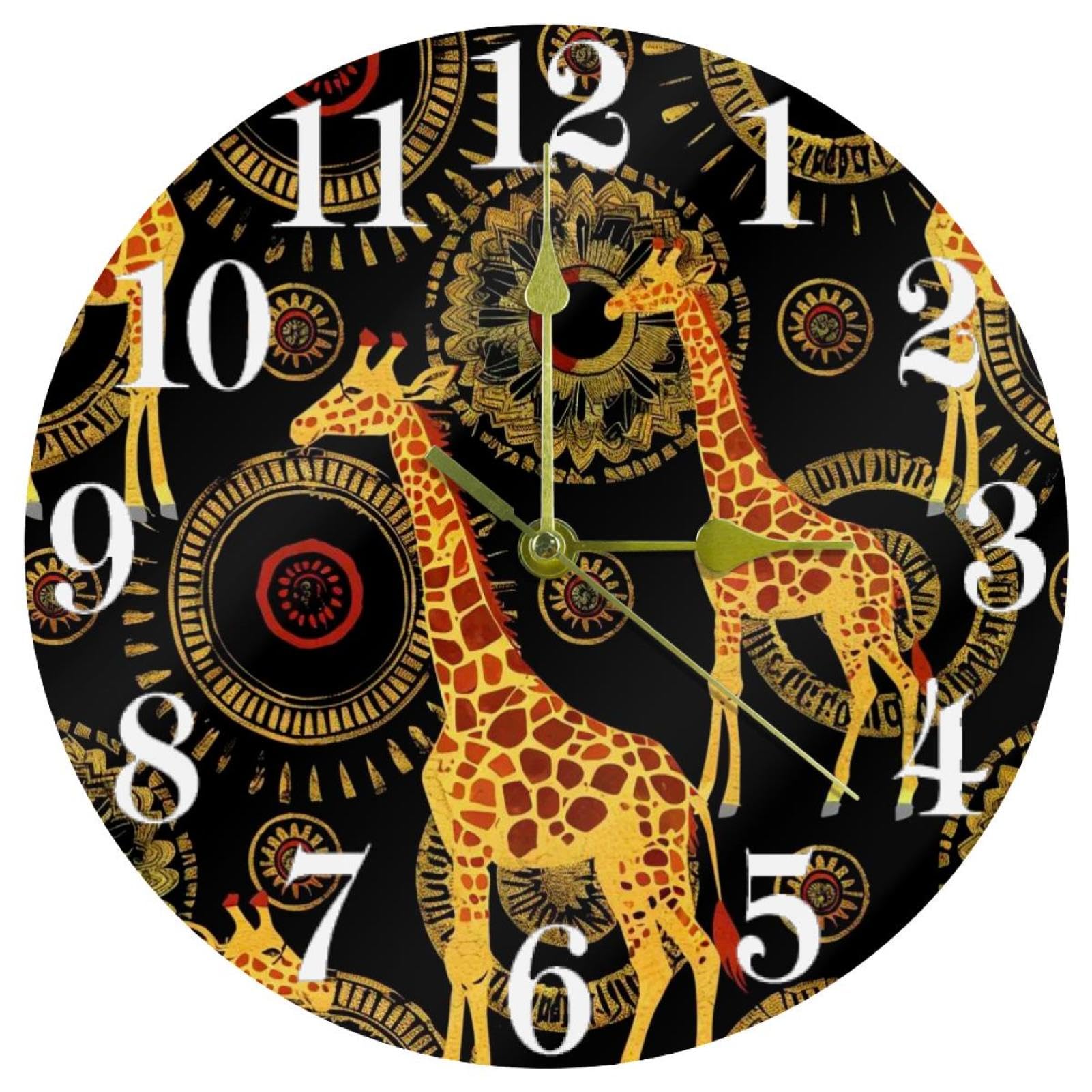 Horloge murale ronde silencieuse avec mouvement à quartz précis pour salon