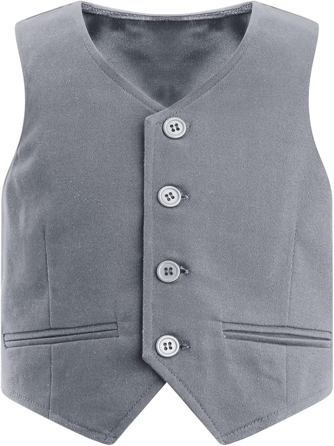 Enfant Garçons Gilet Veste sans Manches V-Col Gilet De Cérémonie Mariage