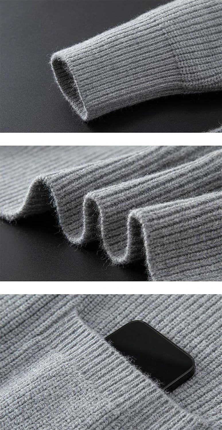 Men’s Knit Cardigan Button Front Long Sleeve Sweater Outwear Casual Wear
