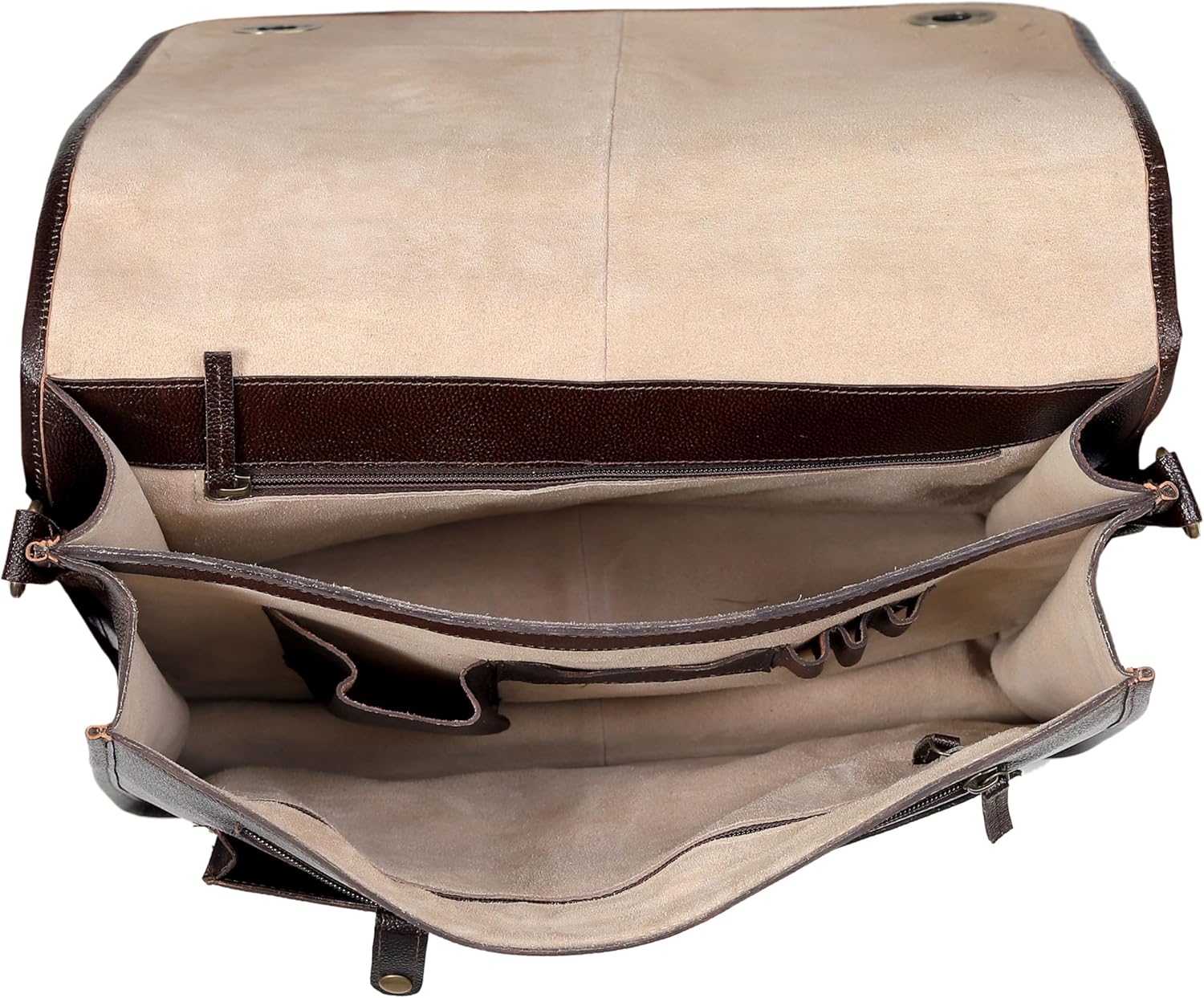 Leather Farm Messenger Bag for Men & Women 16 Inch – Premium Vintage Handmade Laptop Briefcase Satchel, Mens Shoulder Crossbody, Genuine Leather Computer Bag with Adjustable Strap Brown - Image 4