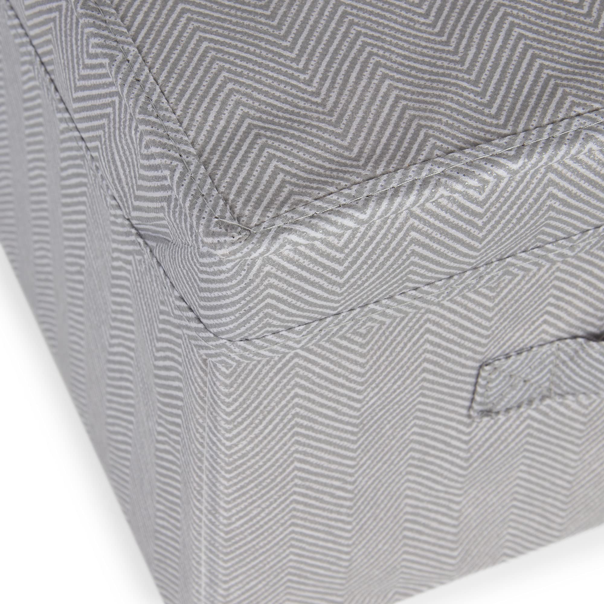 Compactor - Set Di 2 Scatole Pieghevoli Con Coperchio, Polipropilene Non Tessuto e Cartone, Large 40 x 50 x 25 cm, Small 30 x 43 x 19 cm, Gamma Boston, Grigio, RAN10445