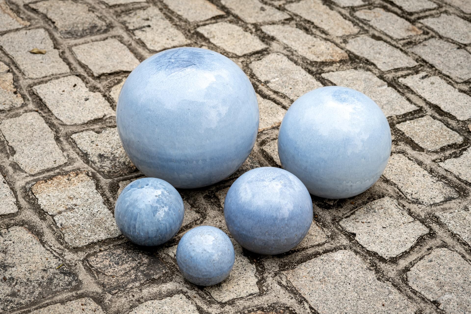 Teramico Boule Décorative De Jardin émaillée – Bleu, Vert
