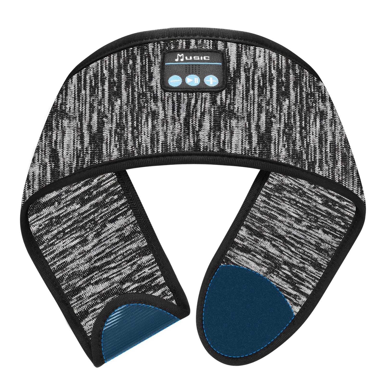 Adjustable Sleeping Headphones, Headband Headphones, Hook-and-Loop Bluetooth Headband with Thin Speakers for Yoga, Running, Workout, Travel, Gift