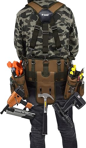 Miniatura 6 de JACKSON PALMER Cinturón de herramientas profesional Comfort-Rig con tirantes ajustables bolsillos desmontables y 2 ganchos para herramientas