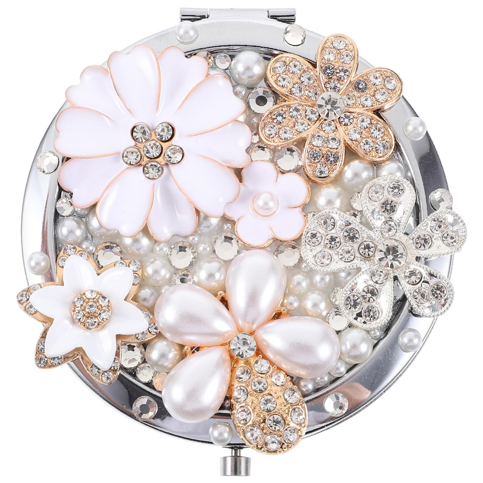 Miroir de poche à magnification portable pour les retouches beauté en voyage et vacances
