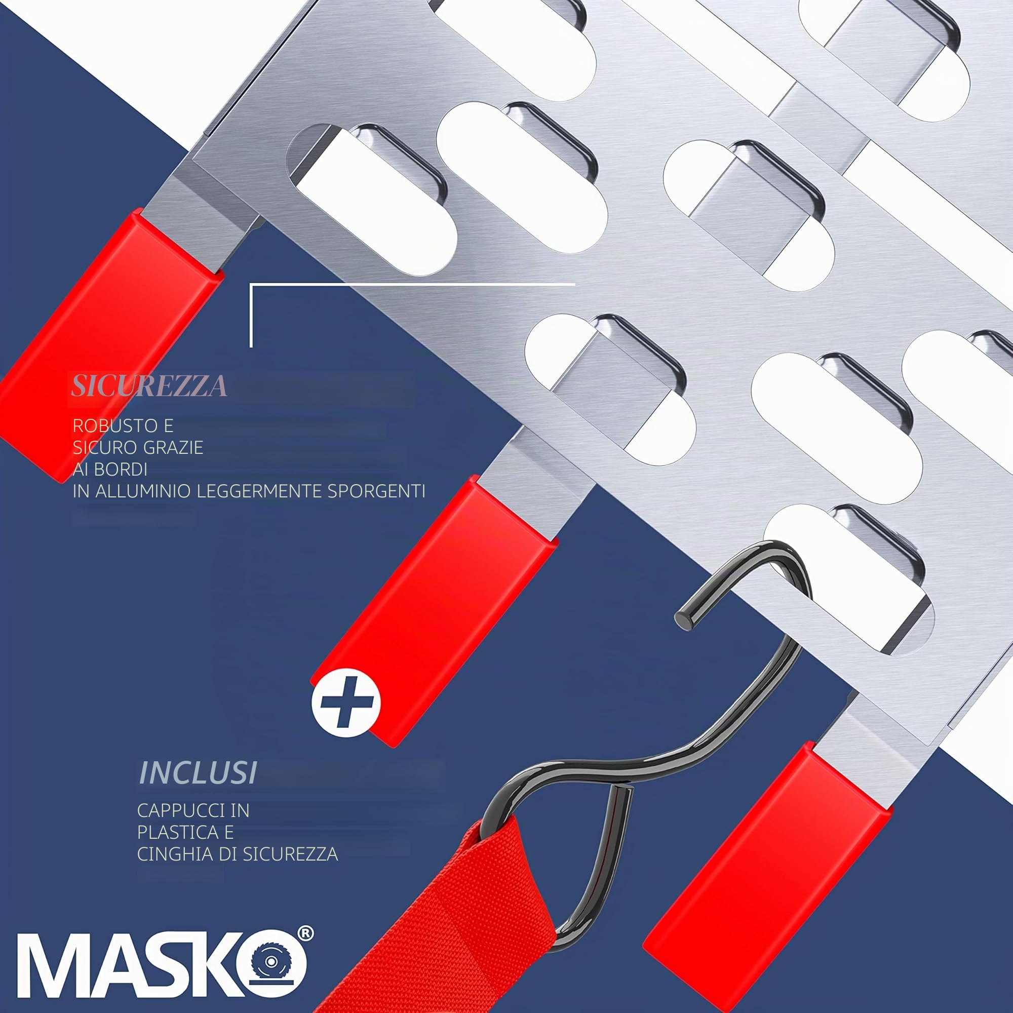 MASKO® Rampa 340kg Rampa di carico ALU pieghevole Rampa di carico Antiscivolo Pieghevole max. 340kg* per pezzo, Rampa di carico moto ATV Quad Car Car