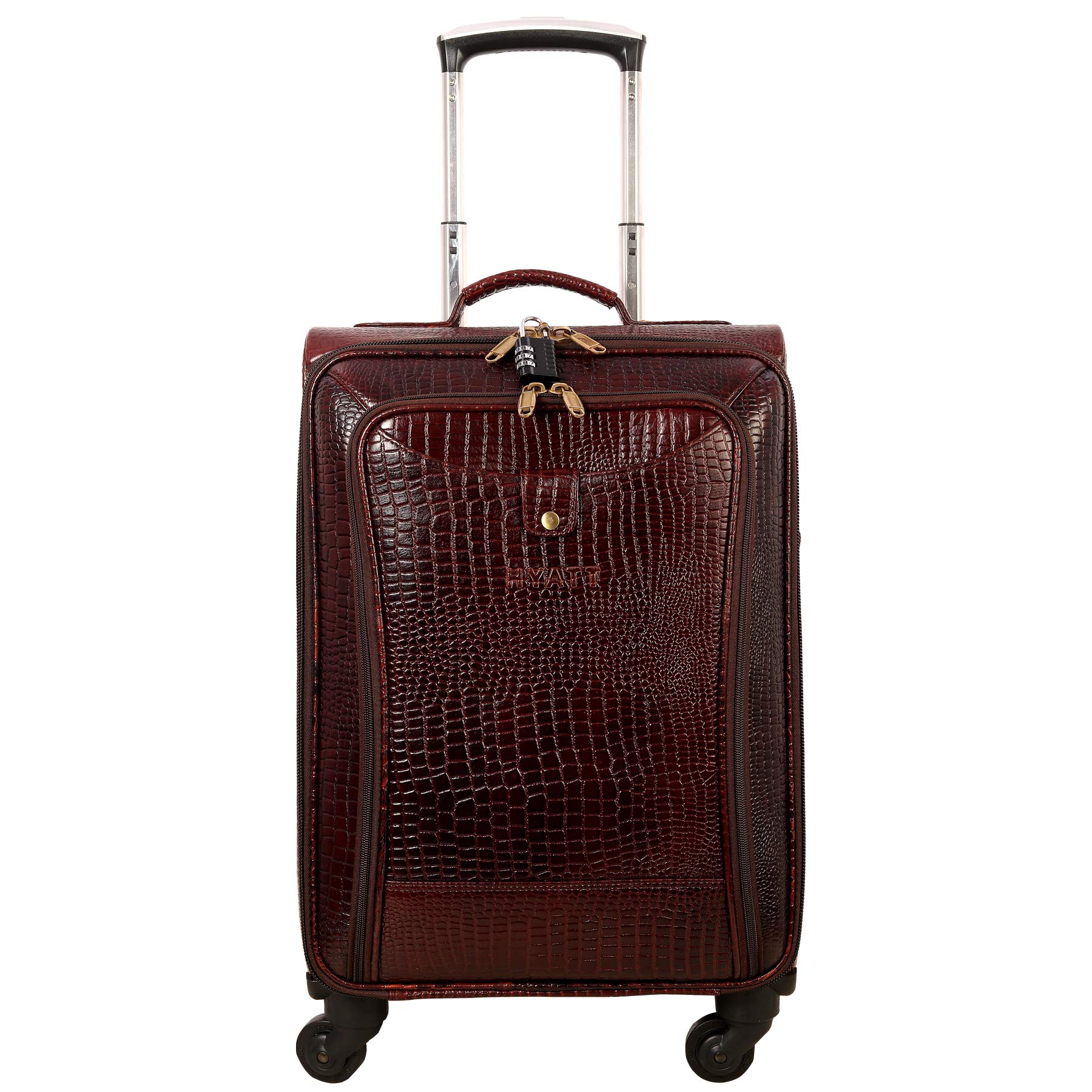 Leather Soft 20 inch Suitcase & Trolley Bag(HLTL01_brown)