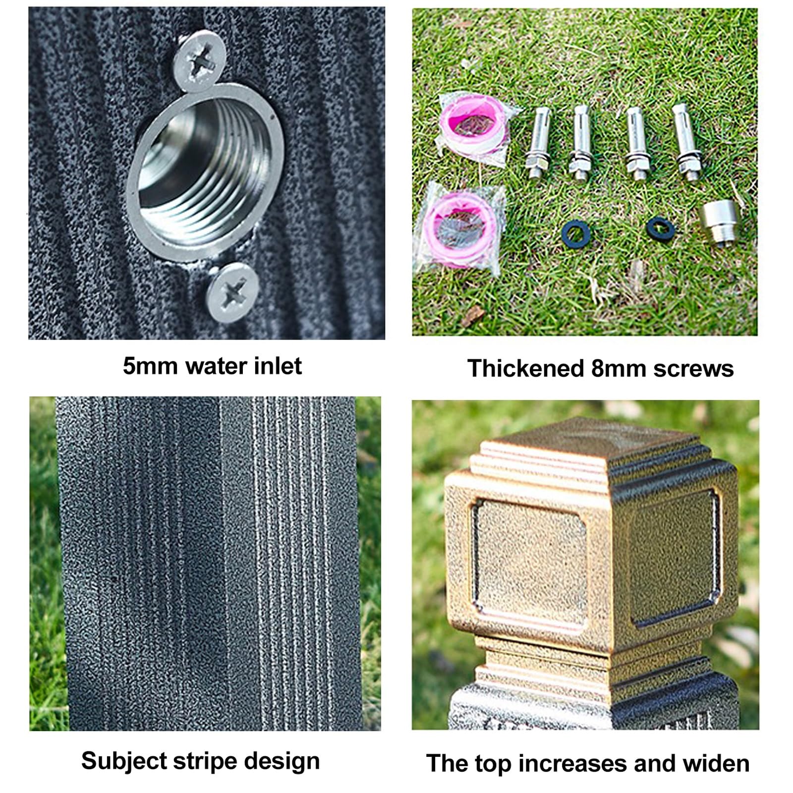 Flexible Schlauchstütze für Gartenwasserhahn, Frostsicheres Design, Bodenarmatur für effizientes Wassermanagement, ideal für den Außenbereich
