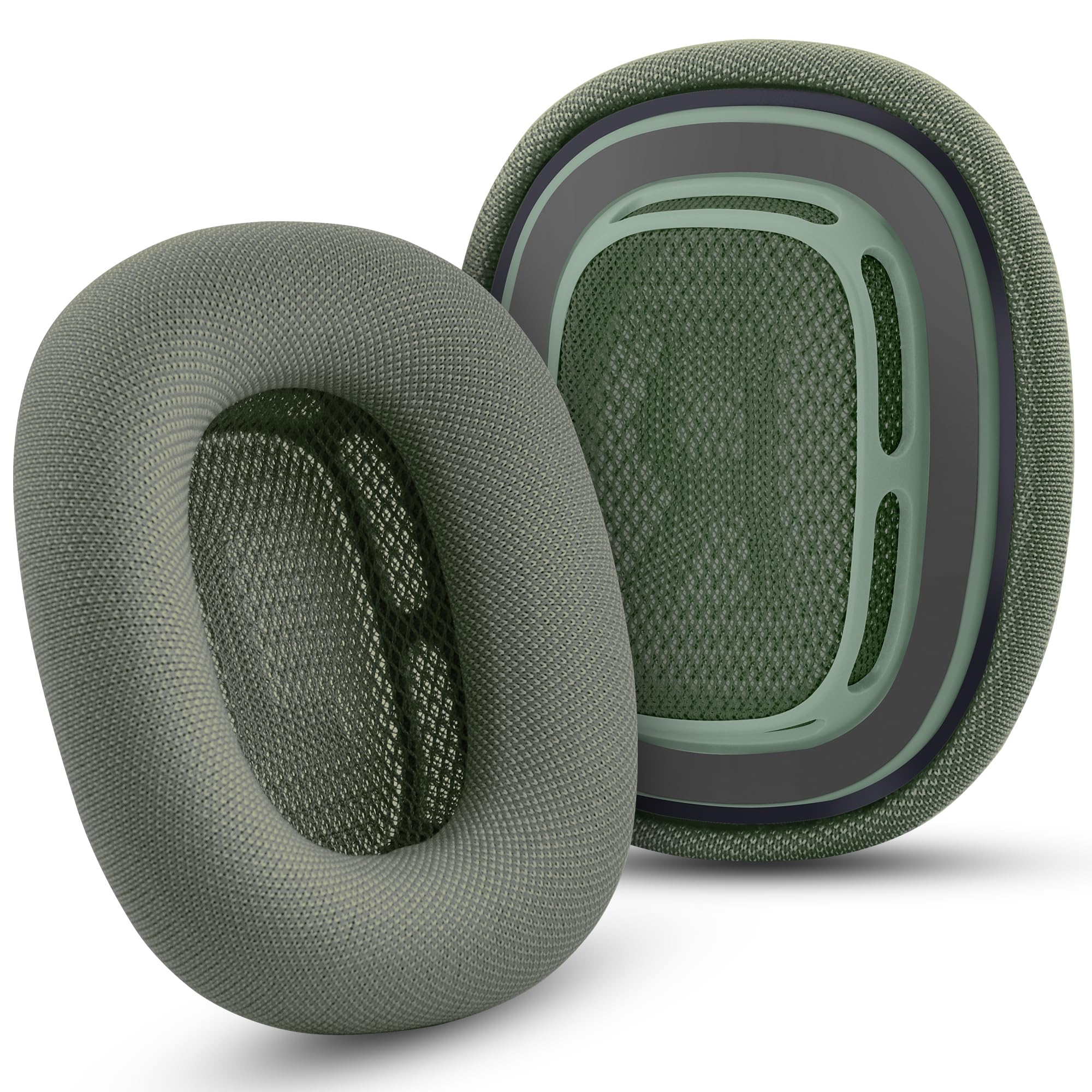 Replacement Ear Cushions for Apple AirPods Max 1&amp;2 Upgraded Memory Foam Pad with Durable Fabric,Sound Insulation and Noise Reduction,Strong Magnetic Fit,Sweat-Resistant,Breathable Comfor(Green)