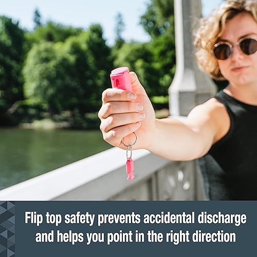 Miniatura 6 de SABRE 2-in-1 Pepper Gel with Detachable Safety Whistle Keychain, 25 Bursts, 12-Foot (4 m), Whistle Calls for Help & Can Be Heard Up to 750 Feet, UV