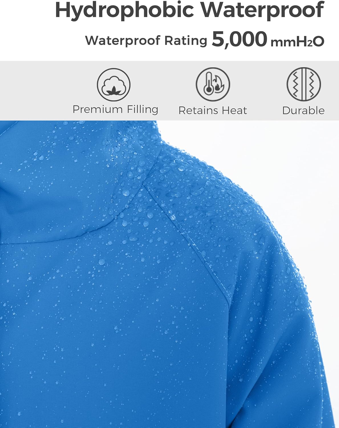 wantdo Boys & Girls Waterproof Rain Jacket Lightweight Rain Coat Hooded Windbreaker - Image 5