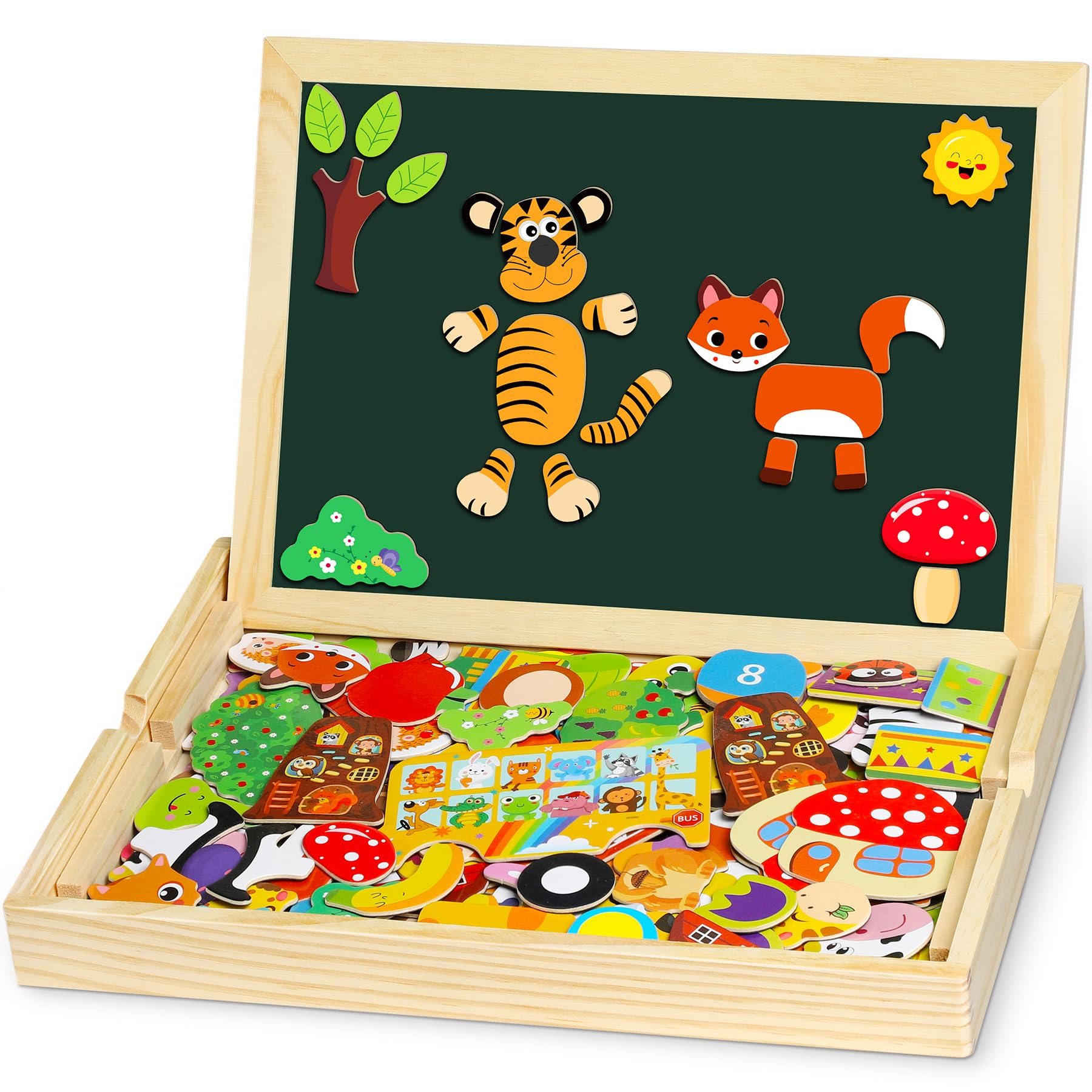 Ravensburger Play+ Sensorisches Holzpuzzle 'Im Dschungel' – Magnetisch, Ab 1 Jahr