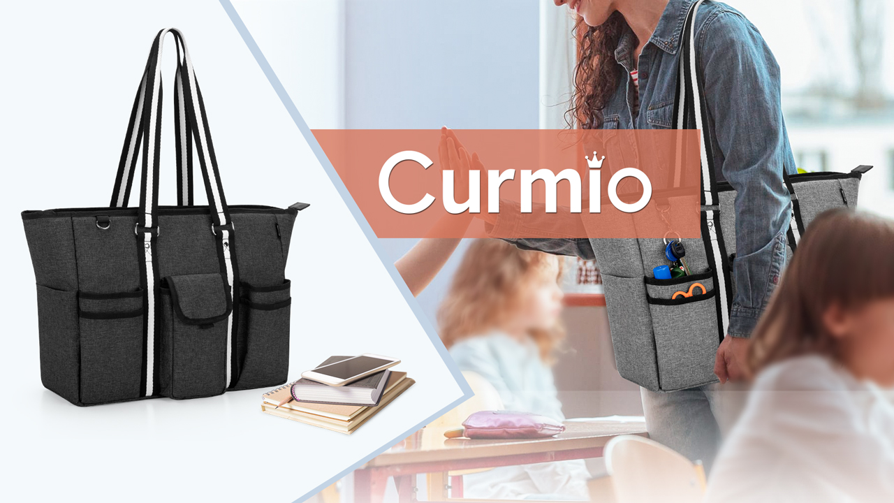 Sac Fourre-tout Pour Enseignante - Compartiment Ordinateur 15.6", Fond Robuste Rembourré, Dimensions 41.2x17.5x32.5 Cm