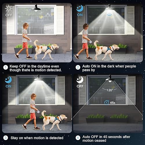 Miniatura 3 de Bombillas con sensor de movimiento, 13 W (equivalente a 100 vatios), bombilla LED de seguridad activada por movimiento, luz diurna de 5000 K,