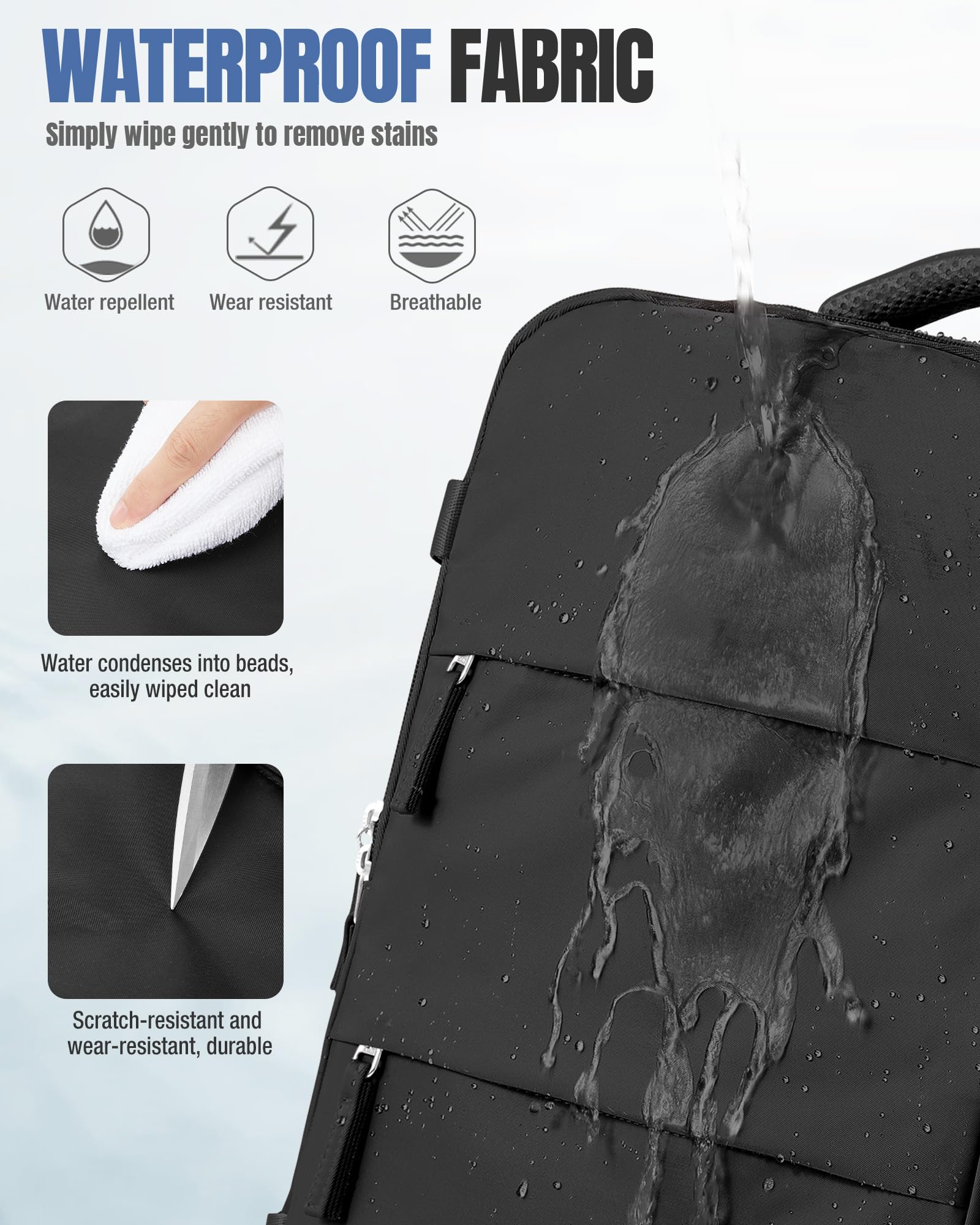 SZSYCN Mochila con Bomba al Vacio Viaje Cabina Avion 40x30x20 Bolsa de Cabina Ryanair 40x30x20 Wizzair Maleta Avion Equipaje de Mano Easyjet Hombres y Mujeres Mochila para Portátiles 16 Pulgadas