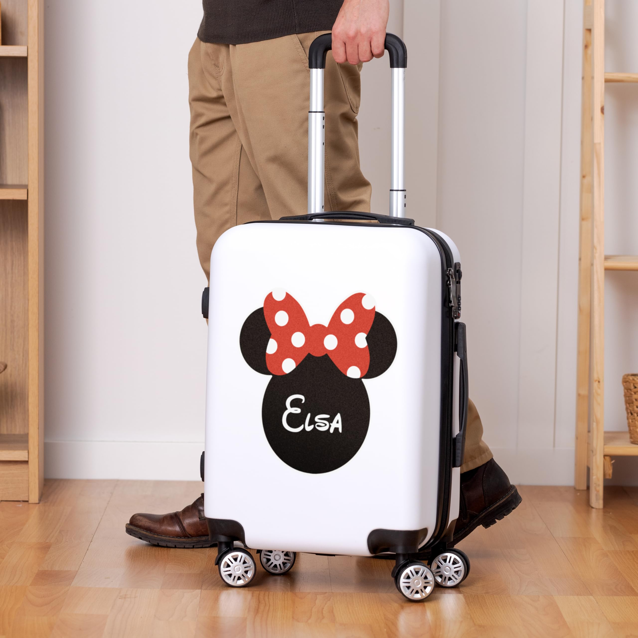 Maleta de Cabina Personalizada con Nombre | Equipaje de Mano 55 x 35 x 20 cm con 4 Ruedas Giratorias | Trolley Rígido ABS para Viajes, Vacaciones y Escapadas