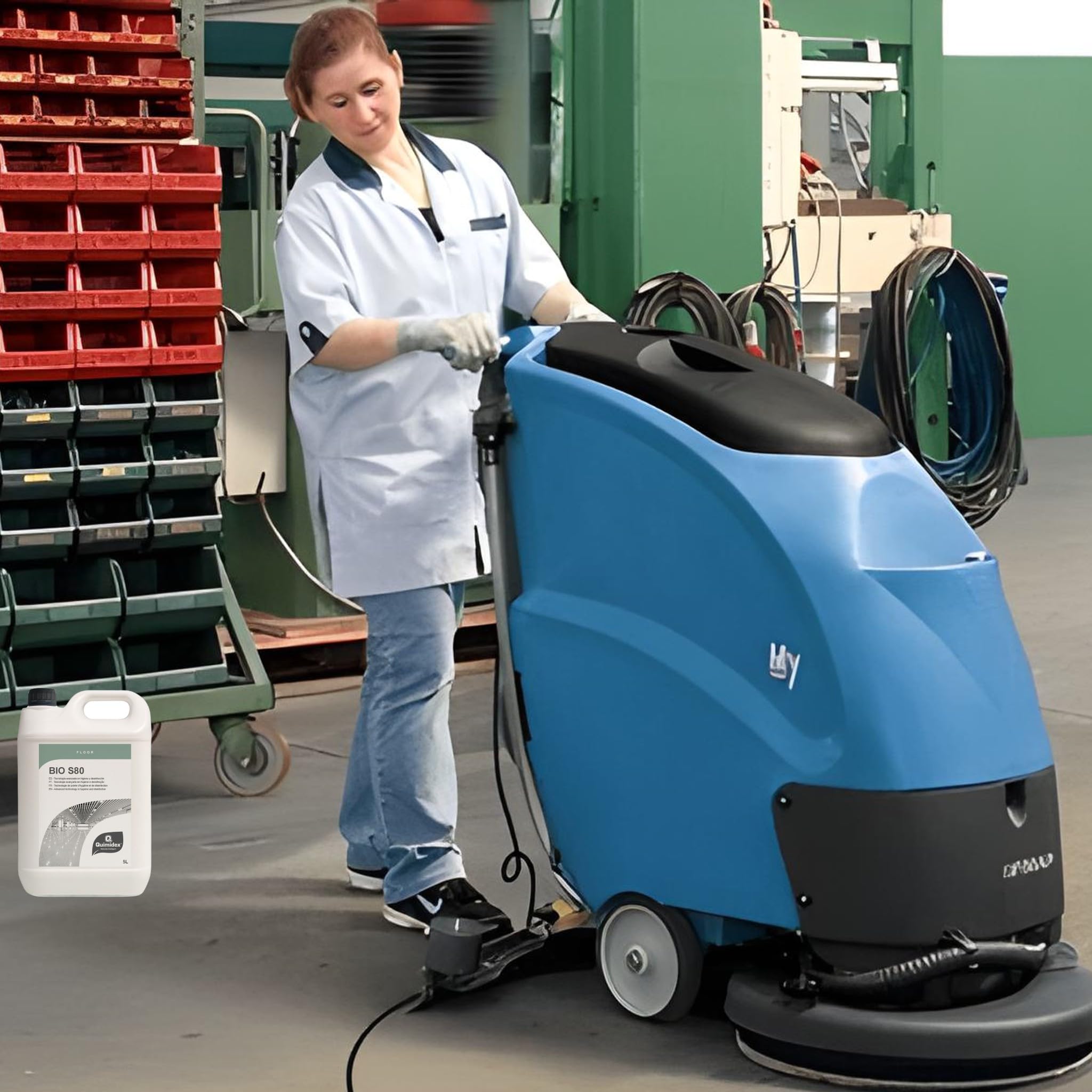 Bricoloco Limpiador desengrasante industrial universal con fórmula especial para uso en máquinas fregadoras y de limpieza profesional (6)