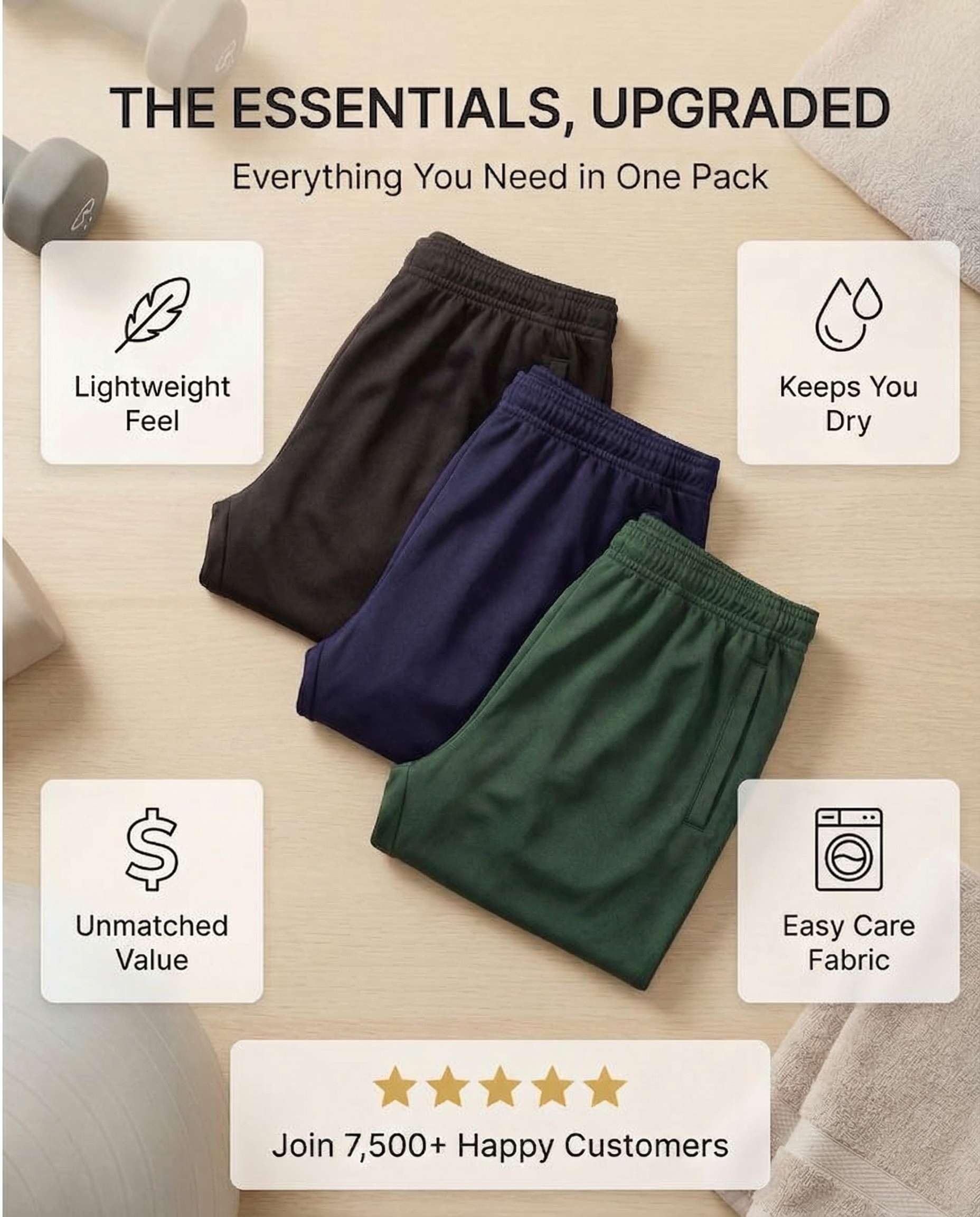 Real Essentials Sweatpants - Spodnie dresowe Mężczyźni