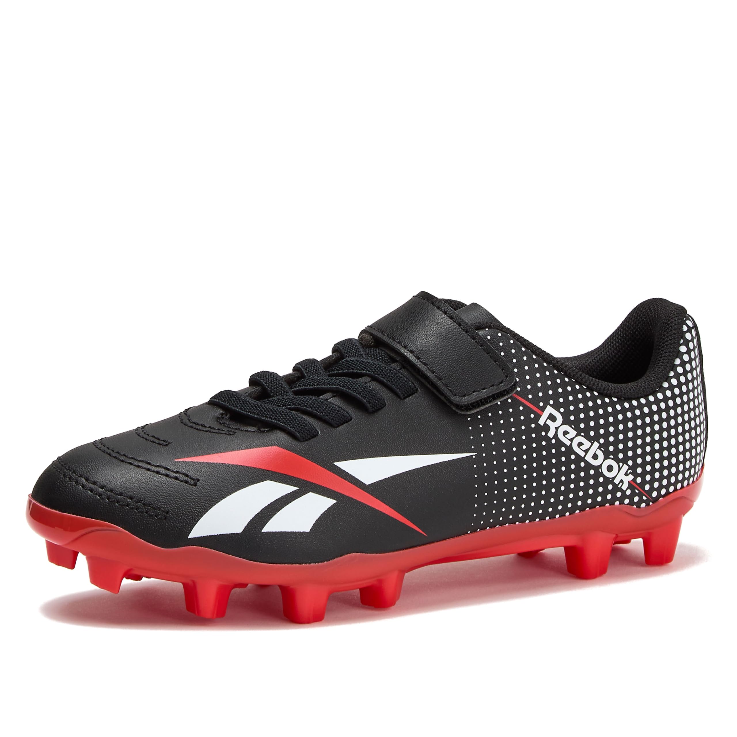 Reebok Strike MG Youth Kids Soccer Cleats Boys and Girls Soccer Shoes, Lace Up or Hook &amp; Loop Closure, Indoor or Outdoor for Turf or Grass