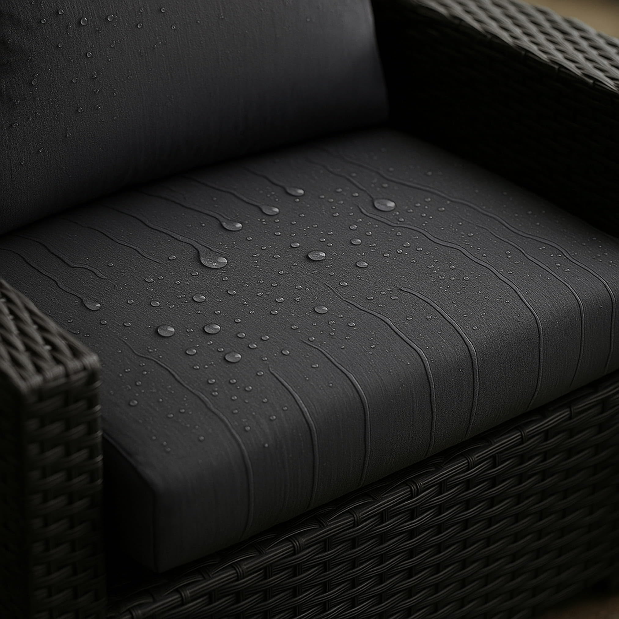 Cuscino per dondolo Hollywood, spessore 7 cm, imbottitura per seduta e schiena, rivestimento rimovibile, reversibile, set di cuscini da giardino (antracite, 180 x 50 x 50 cm)