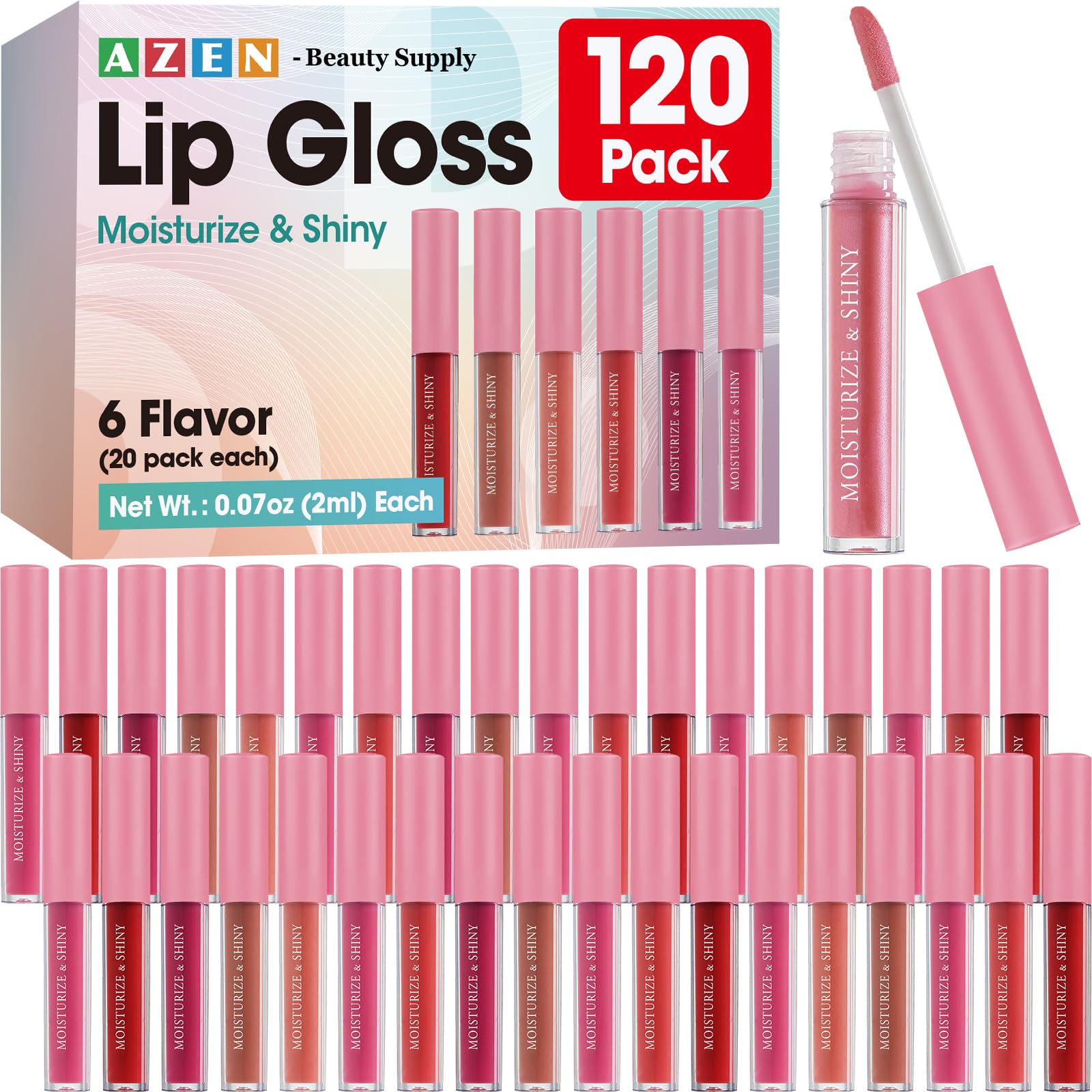 30 Lip Gloss Set - Shimmery Colors for Women & Girls -8