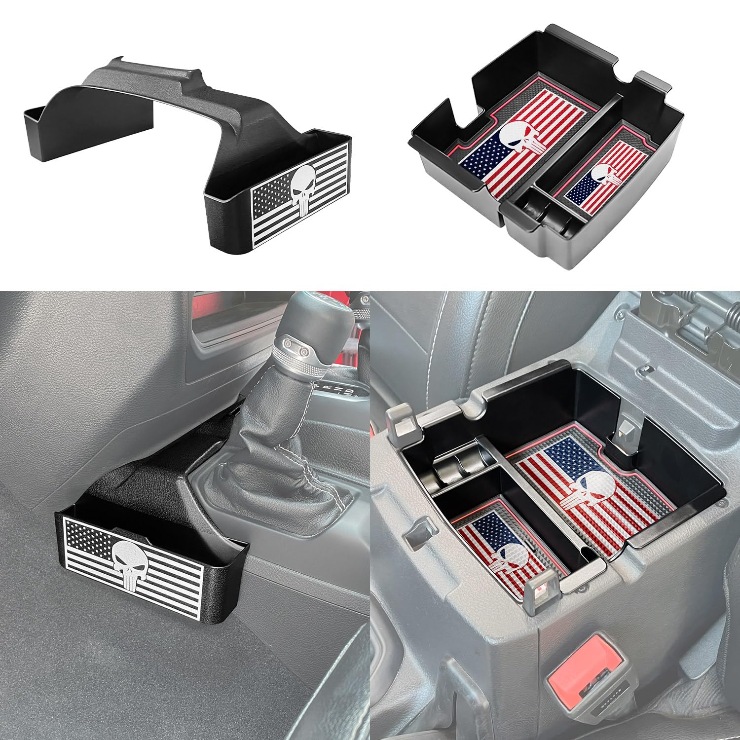 Gear Tray Organisator 3-delig JVMA Gear Tray Voor Jeep Wrangler JL/JLU & Gladiator JT - 3-delige Opbergorganizer (2018-2023) Niet Voor Pre-2017 Wrangler