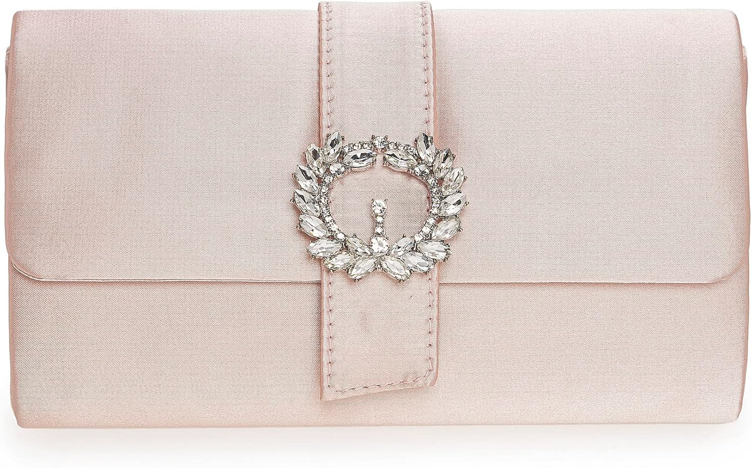 CHARMING TAILOR Evening Bag Diamantes Embellished Satin Clutch Purse for Woman Classy Party Handbag with Beaded Brooch | Satin, for Woman, Classy Party, with Beaded Brooch