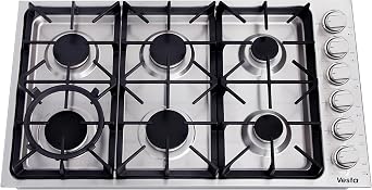 Vermont 36'' Stainless Steel Professional Gas Cooktop
