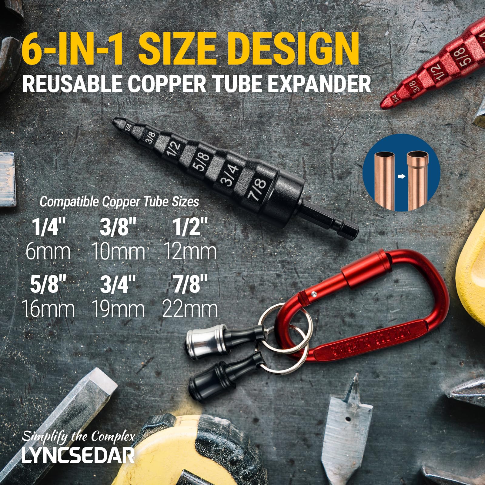 6-in-1 Copper Swedge Tool Set - HVAC Expansion Kit -2