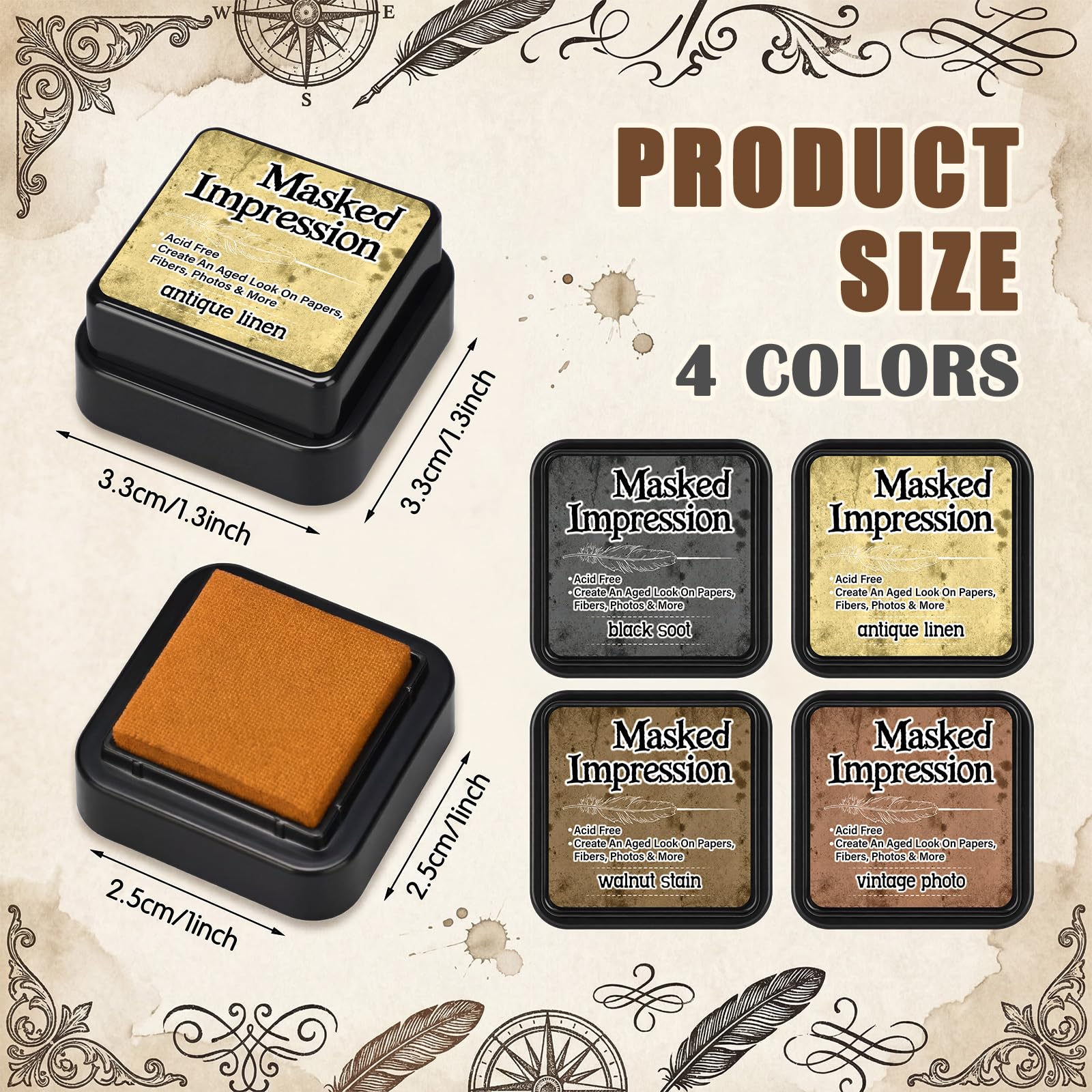 Mini Ink Pads for Scrapbooking & Crafting - Sliner -2 Mini Ink Pads for Scrapbooking & Crafting - Sliner -2