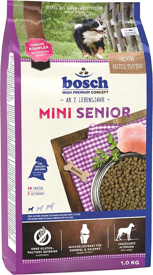 Bosch HPC Mini Senior Hundetrockenfutter für kleine Rassen 2,5 kg