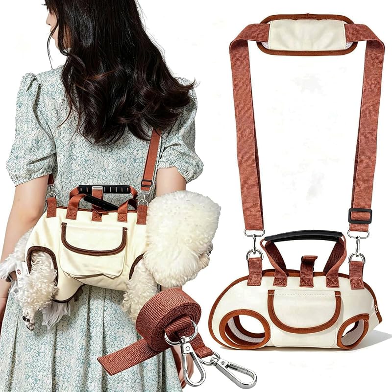 Mochila para Cães Pequenos com Tela Respirável e Alças Ajustáveis YAODHAOD, tamanho L, 6,5–8,98 kg