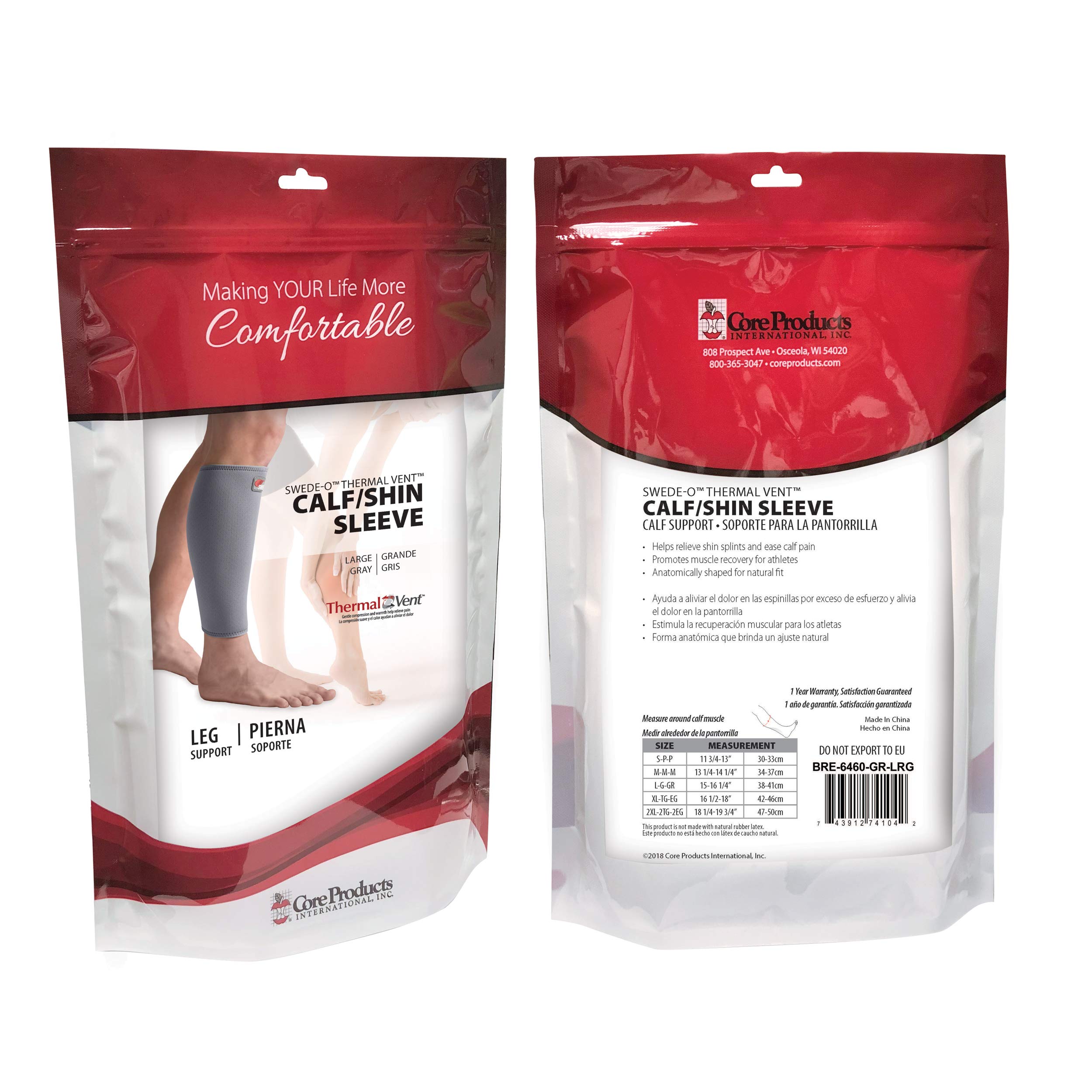 Amazon.com: Swede-O Thermal Vent Calf/Shin Sleeve - Large