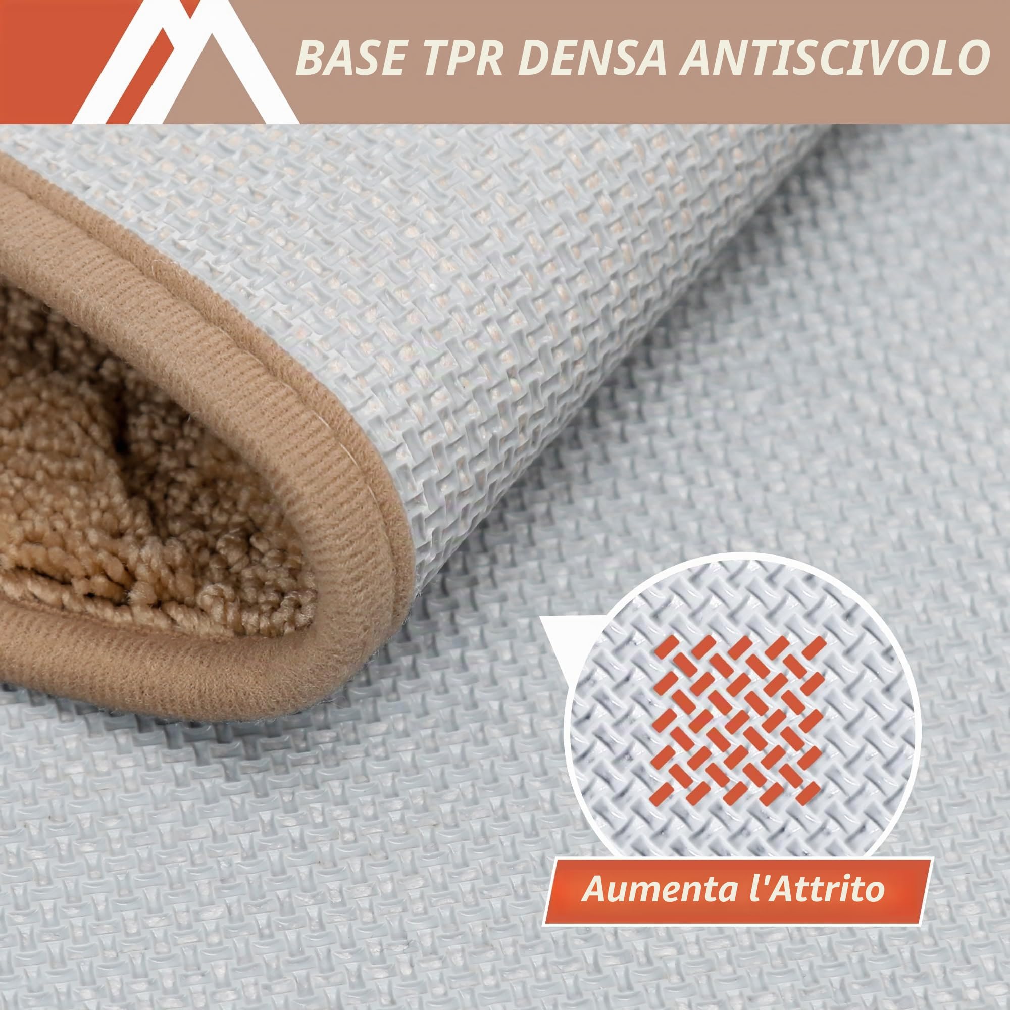 COSY HOMEER Zerbino Ingresso Interno 80 x 120cm, Tappeto Ingresso Esterno Con Fondo Antiscivolo TPR, Lavabile in Lavatrice per Casa o Ufficio, Begie