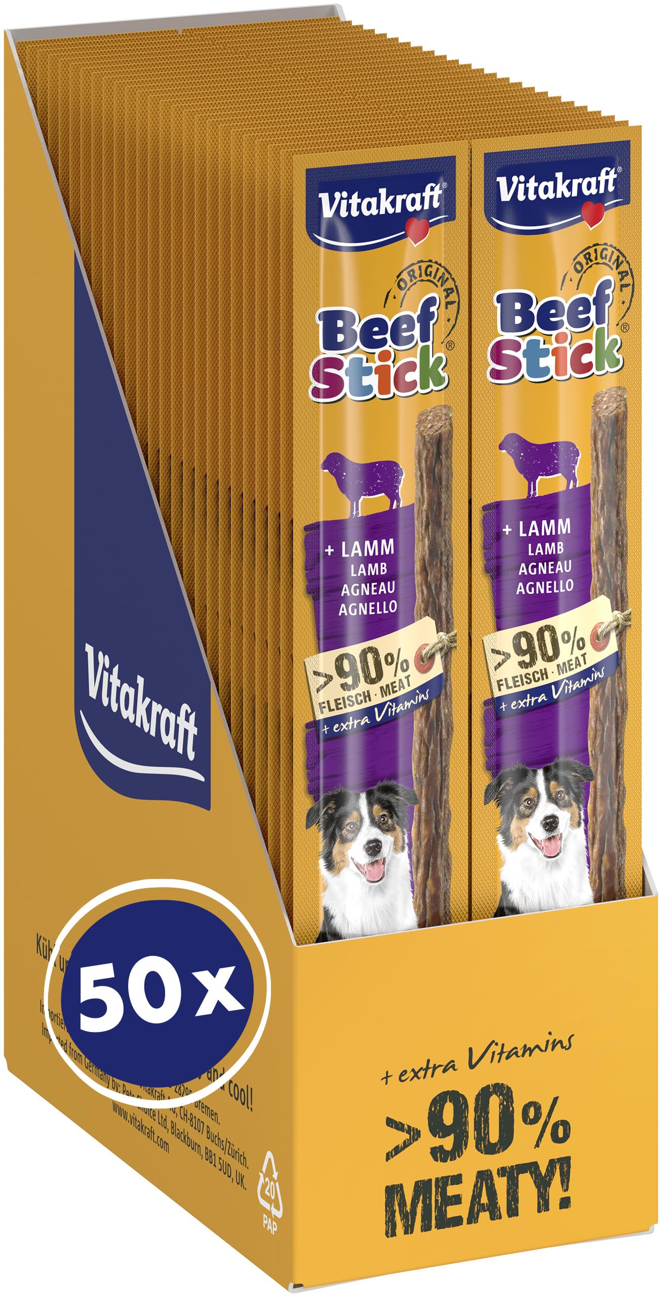 Vitakraft Beef Stick Original Con Verdure - Snack Per Cani, Confezione Da 50 X 12 G - Foto 5